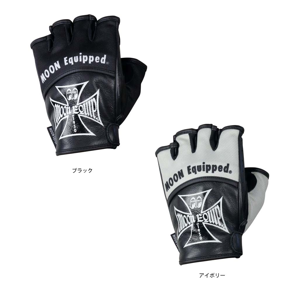 ムーンアイズ 正規品取扱店 OMG-034 HALF FINGER GLOVE ハーフフィンガーグローブ MOONEYES OMG-034