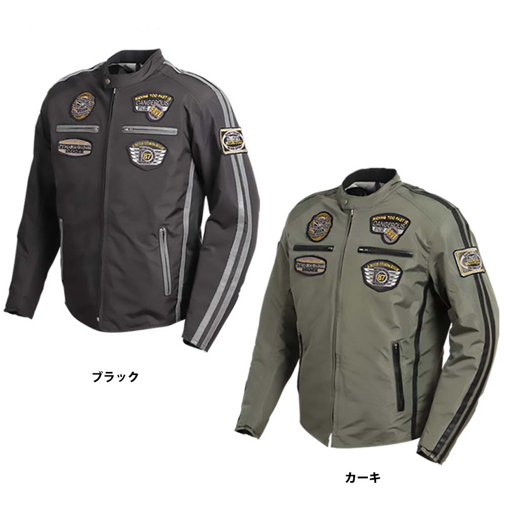 【特価★デグナーWEB正規代理店】 デグナー 22WJ-2 タスランジャケット TASLAN JACKET 肩、肘、胸、背中プロテクター標準装備 冬用 ブラック DEGNER 22WJ-2