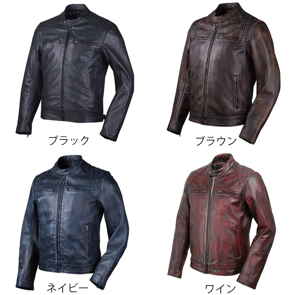 【デグナー WEB正規代理店】18SJ-6 ゴートレザージャケット GOAT LEATHER JACKET 肩、ひじ、背中、胸プロテクター標準装備 オートバイ用 DEGNER 18SJ-6