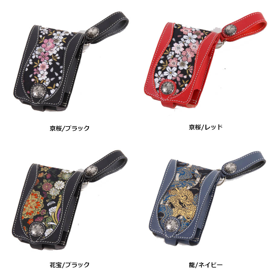 【特価★デグナーWEB正規代理店】 デグナー W-91K 花山 アイコス専用ケース レザーIQOSケース 本革/金襴織物 DEGNER W-91K