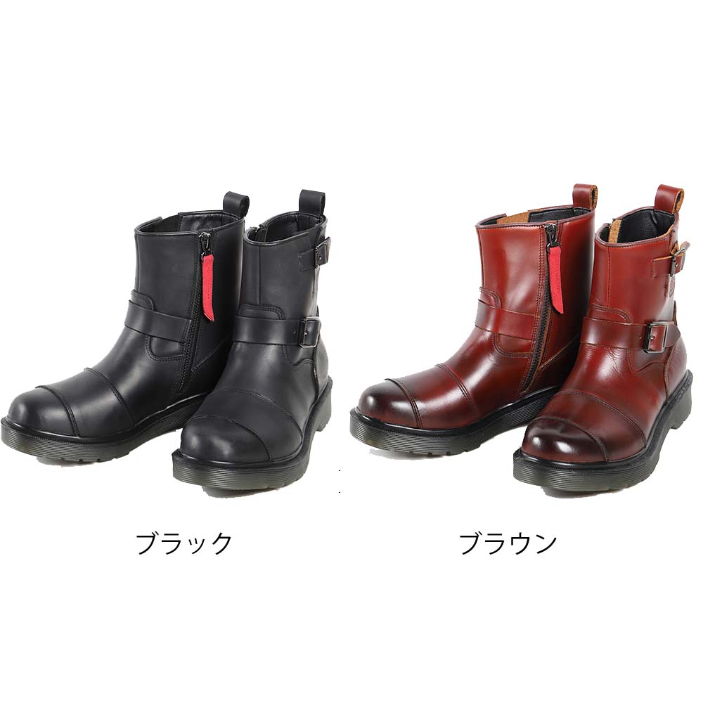 【デグナーWEB正規代理店】 デグナー HS-B10 レディース シフトガード付 レザーZIPエンジニアブーツ LEATHER ZIP BOOTS WITH SHIFT GUARD ライディングシューズ バイク シューズ DEGNER HS-B10