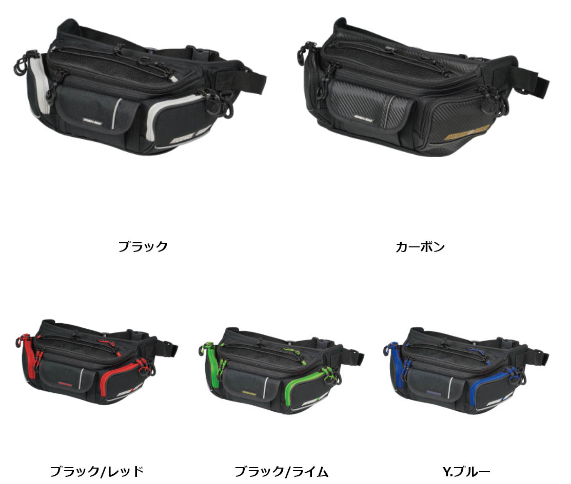 ラフ＆ロード RR9612 ★ 色:ブラックorブラック&times;レッド ラフウエストバッグ ワイド カラー：ブラック、ブラック&times;レッド ラフアンドロード ROUGH&ROAD RR9612｜モノダイレクト