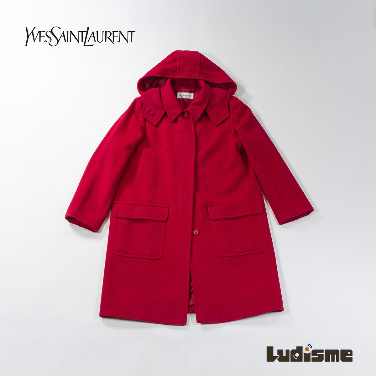 YVES SAINT LAURENT YSL 赤 ダブル　チェスターコート YVES SAINT LAURENT YSL 赤 ダブル チェスターコート