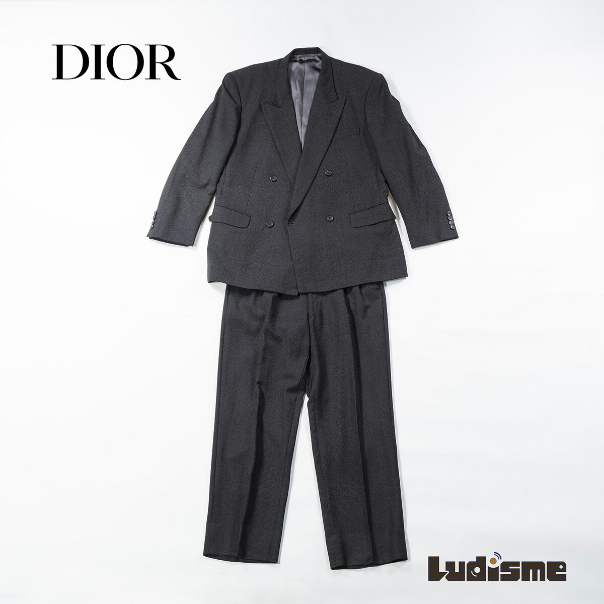 Dior homme ストライプスーツセットアップ　エディ期 DIOR HOMME - Dior Homme スーツ セットアップ ブラック
