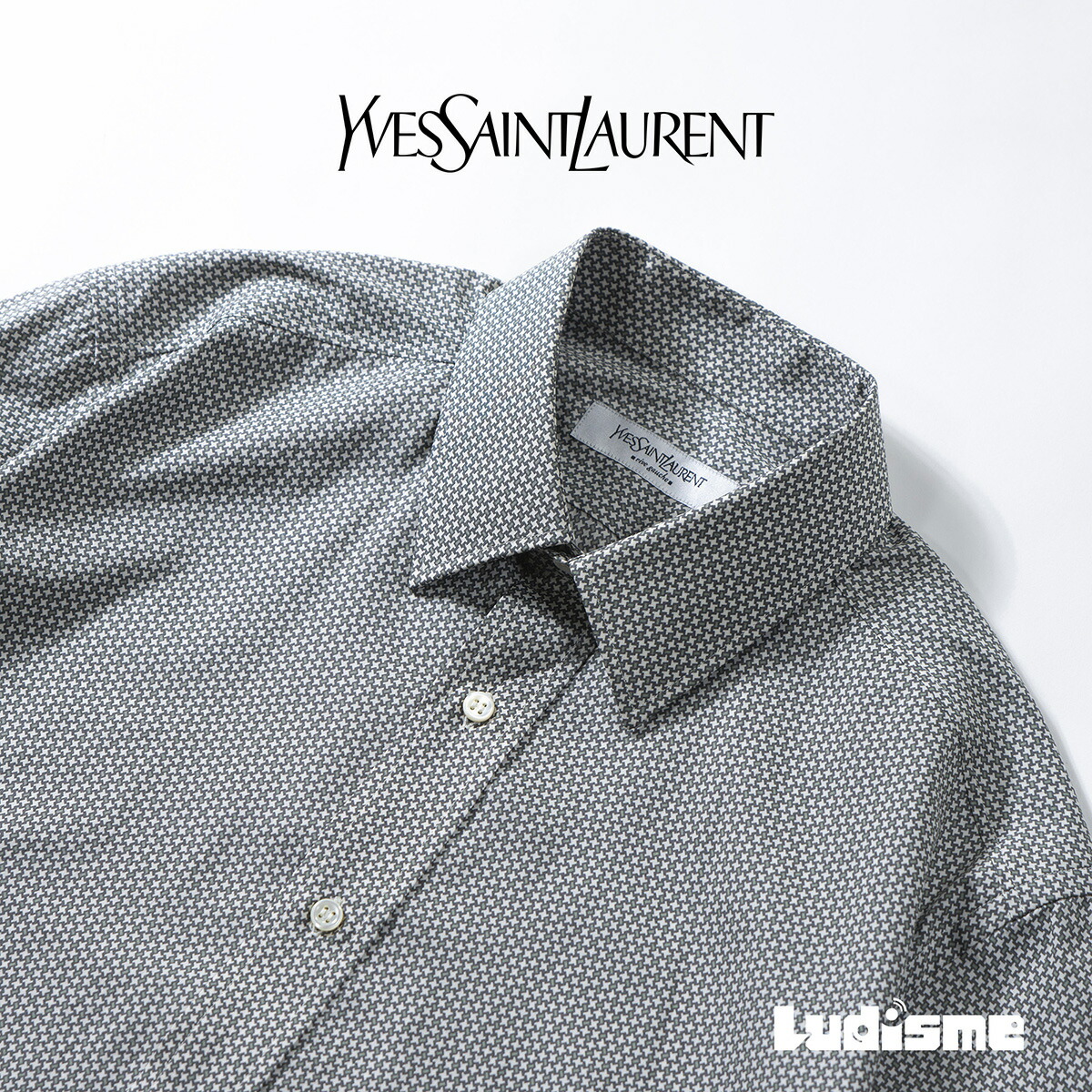 サンローラン イヴサンローラン リヴゴーシュ Yves Saint Laurent rive gauche シルクシャツ 総柄シャツ 千鳥柄 スタンダードカラー 00s イタリア製 メンズファッション メンズトップス メンズシャツ 楽天市場】【古着】サンローラン イヴサンローラン リヴゴーシュ Yves