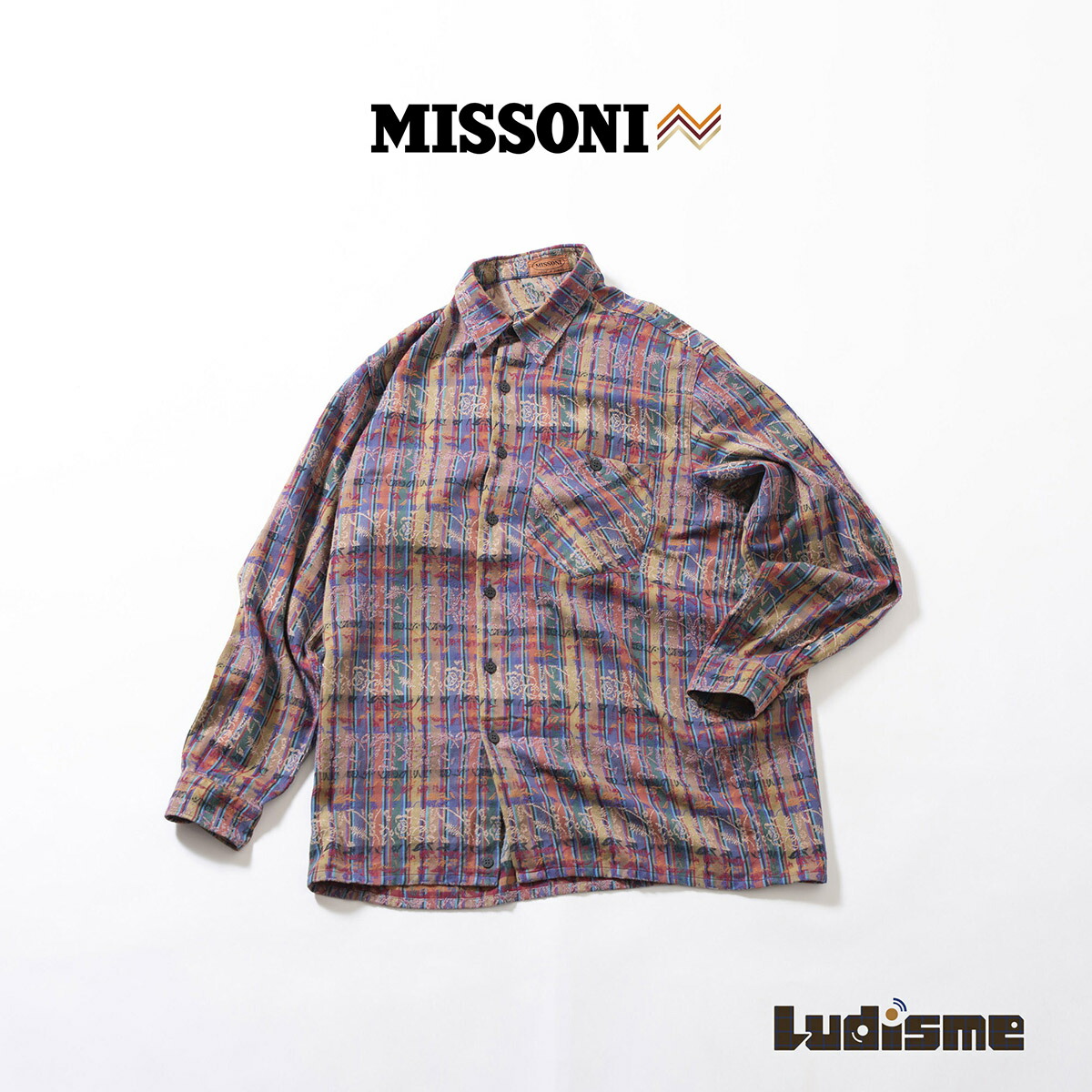 楽天市場】MISSONI ミッソーニ シャツ サイズ:50 90s 総柄 幾何