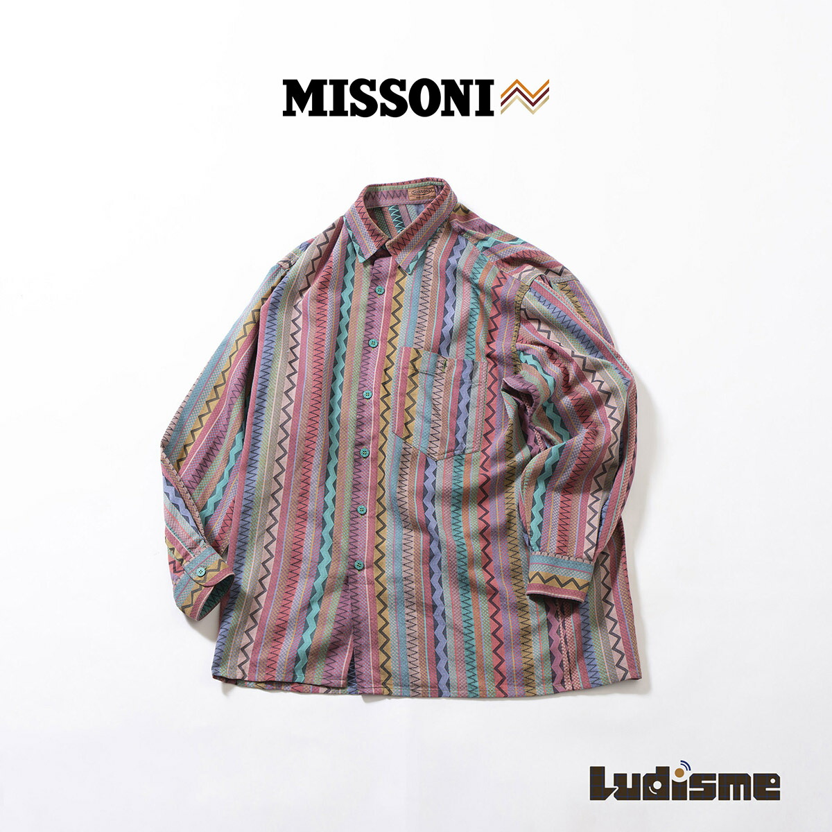 楽天市場】MISSONI ミッソーニ シャツ サイズ:50 90s 総柄 幾何