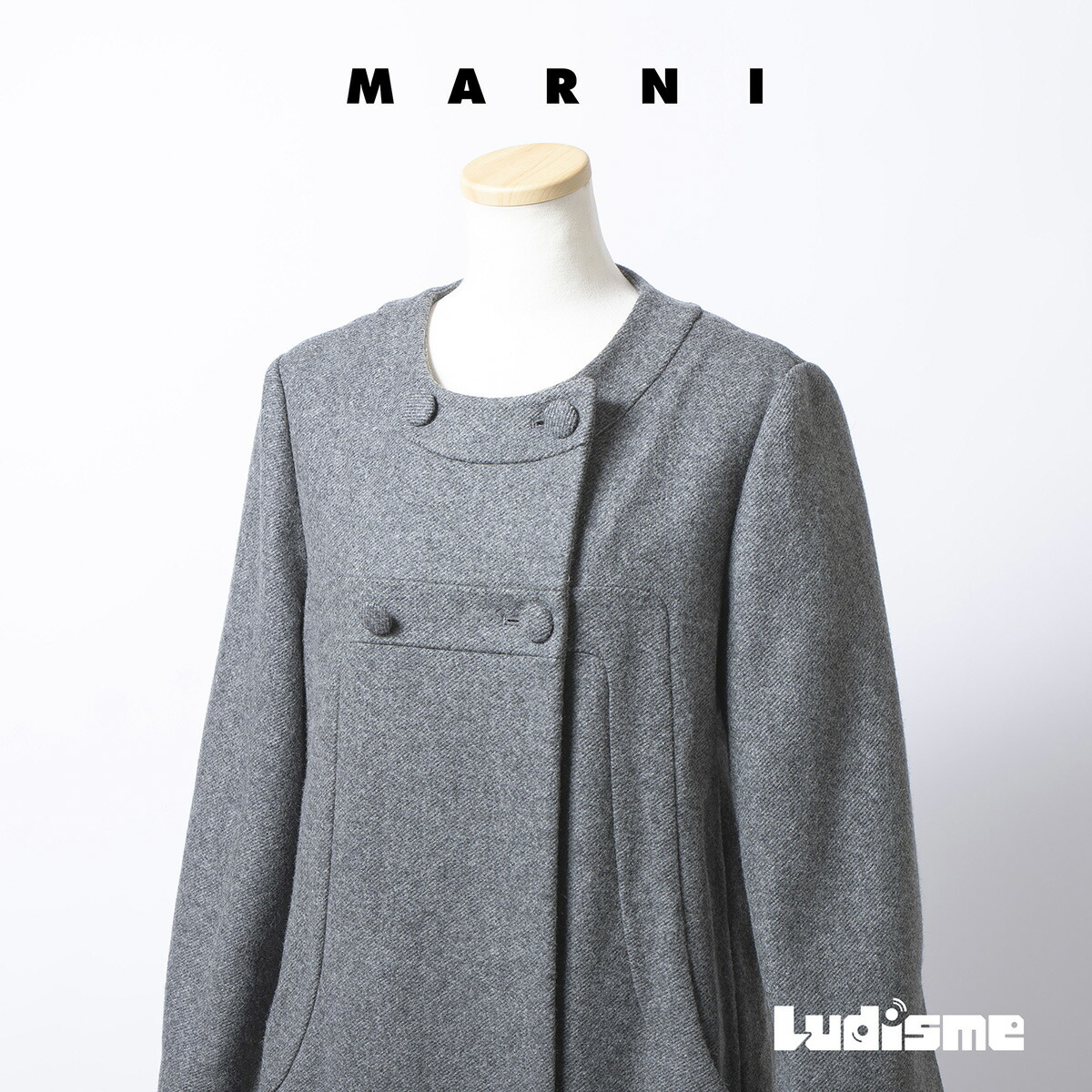 楽天市場】MARNI マルニ ロング丈 ウールコート 42サイズ チェック柄