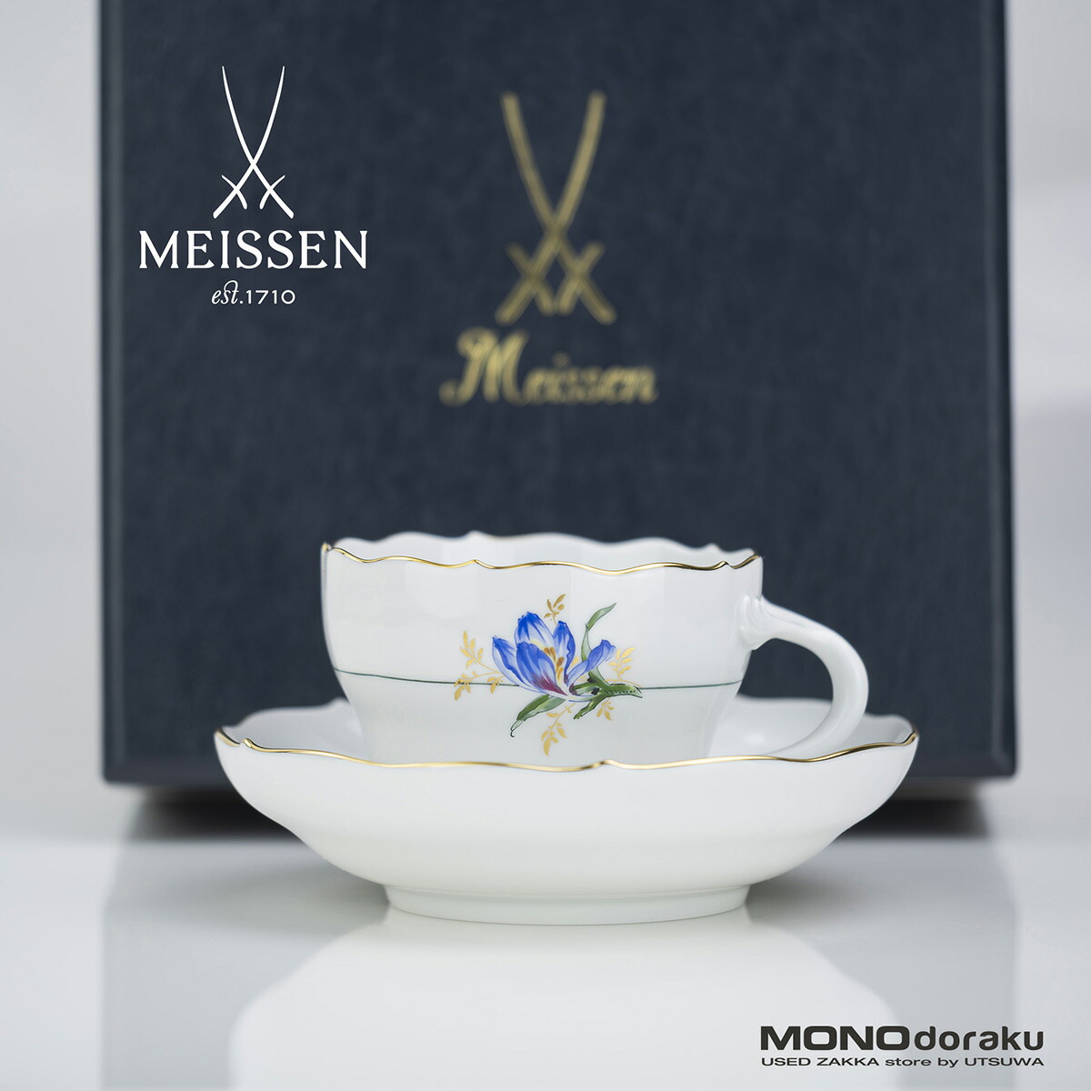 楽天市場】マイセン プラーク ブルーローズ オブジェ 陶板画 53943