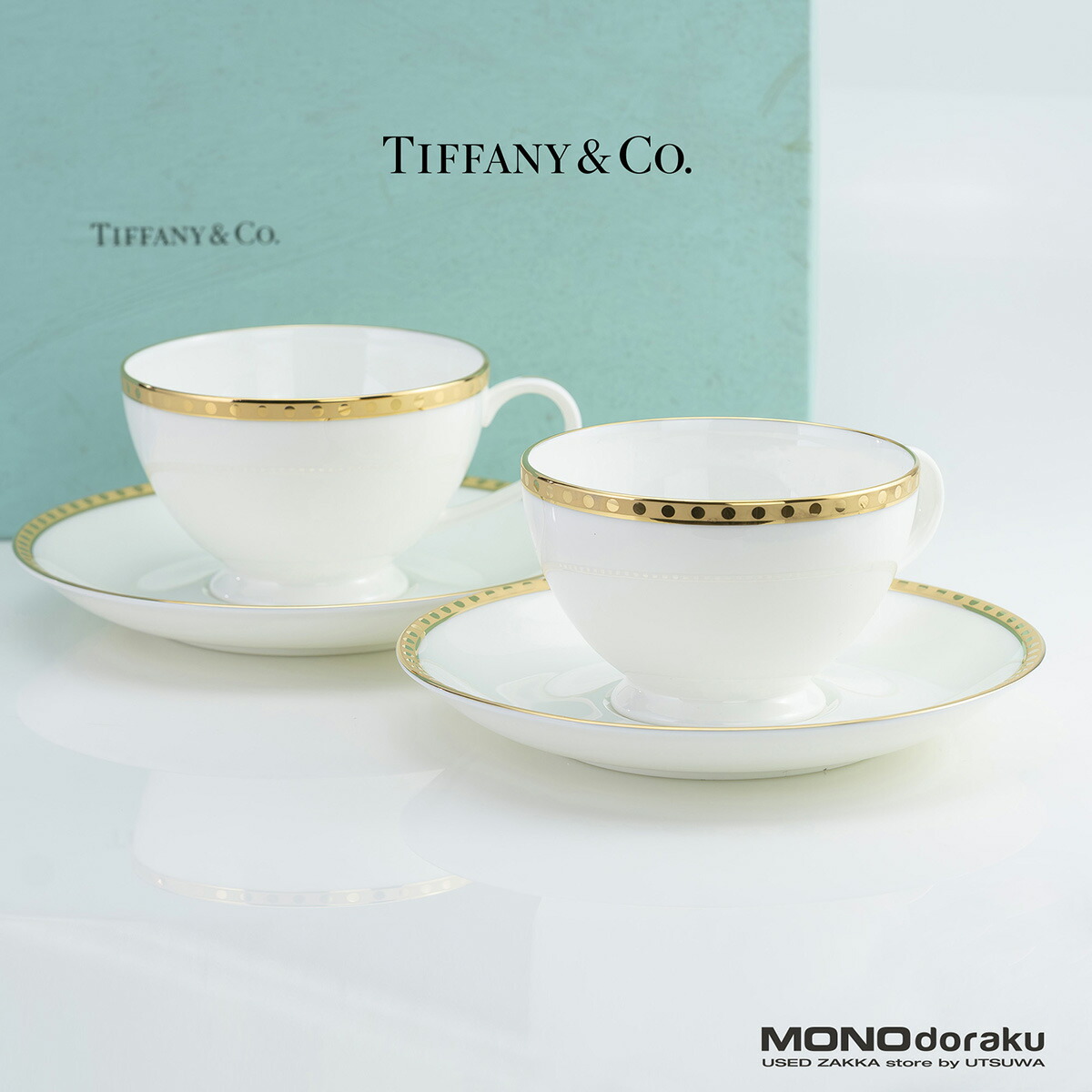 楽天市場】ティファニー ペア ゴールドバンド デミタス カップ