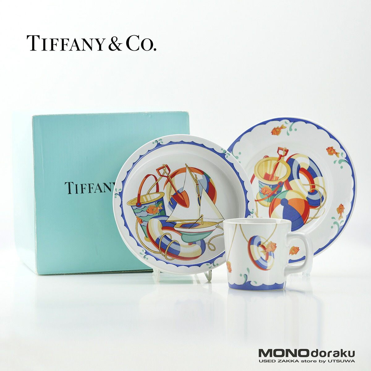 Tiffany &amp; Co. - ティファニー デザートプレート2枚セット(ご自宅用) TIFFANY&Co. ティファニー ブルー ボウ デザートプレート 2枚