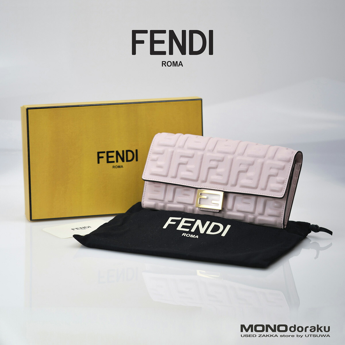 25SS フェンディ バゲット マイクロ 三つ折り ウォレット 財布 FENDI フェンディ 財布 三つ折り財布 BAGUETTE MICRO TRIFOLD