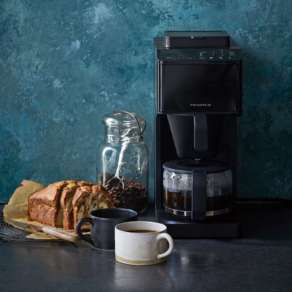 コーヒーメーカー ミル付き 全自動 おしゃれ ステンレス 珈琲 豆から コーヒー粉 保温 タイマー 挽きたて お手入れ簡単 2杯 4杯 コンパクト 幅15cm ギフト 結婚祝い 新築祝い シルバー レコルト Recolte Grind Brew Coffee Maker コーン式全自動 コーヒーメーカー