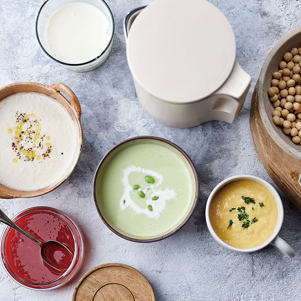 豆乳メーカー ブレンダー ミキサー 耐熱 スープメーカー ジューサー 豆乳 離乳食 スムージー 冷凍フルーツ ペースト キッチン用品 おしゃれ 氷 砕ける インテリア雑貨 コンパクト 小型 北欧 キッチン家電 レシピ付き ギフト レコルト Recolte ソイ スープブレンダー