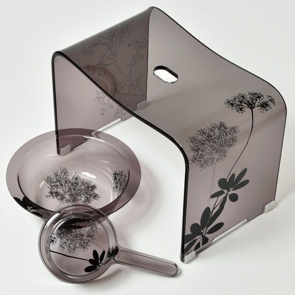 風呂椅子 風呂いす アクリル おしゃれ 座面高さ30cm 高め 高い バスチェア お風呂セット お風呂グッズ バスグッズ バスチェアー 風呂イス お風呂 椅子 シャワーチェアー お風呂チェア 介護 お風呂雑貨 バスルーム バス雑貨 クリア コの字 透明 モノトーン サリナ2 L