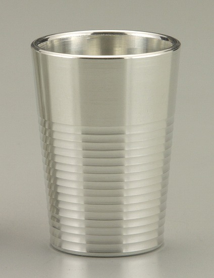 【桐箱入】 大阪錫器 ウィスキーコップ　麿 ※名入不可※ 【錫タンブラー 錫製品 ビールジョッキ ぐい呑みタンブラー 錫器 茶筒 酒器 ウィスキー】osakasuzuki　 //誕生日/プレゼント/贈り物/お祝い/退職祝