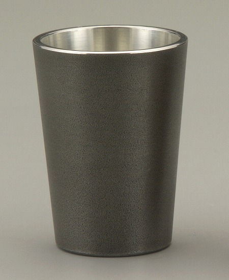 送料無料【桐箱入】 大阪錫器 ウィスキーコップ　黒 ※名入不可※ osakasuzuki　