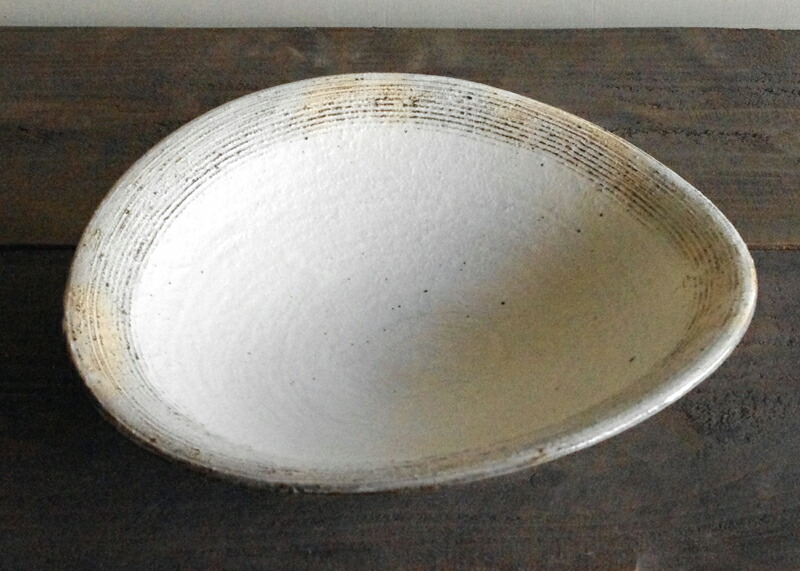 楽天市場】信楽焼 楕円皿 渕荒横彫 中サイズ 古谷製陶所作