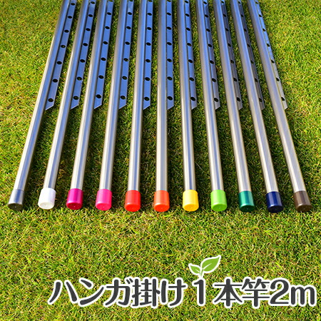 ＼お買い物マラソン ／　ハンガー掛け付き物干し竿 （ハンガ掛け付き竿 長さ ２ｍ シャンパンゴールド色） 便利なハンガ掛け物干し 室内からベランダに最適な 洗濯ものほし竿 洗濯竿 おしゃれ かわいい ものほし 干し竿 伸縮 物干しざお １本竿【日本製】