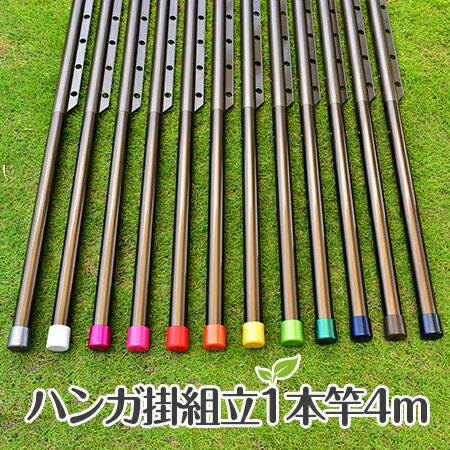 楽天市場】トヨトミの物干し竿 長さ:4m 本体色:ブロンズ色 組み立てる