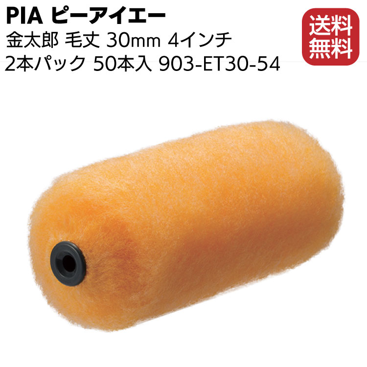 最大50%OFFクーポン PIA ピーアイエー 金太郎 30mm 4インチ 50本 箱 903-ET30-54 外装用ローラー 2本パック  fucoa.cl