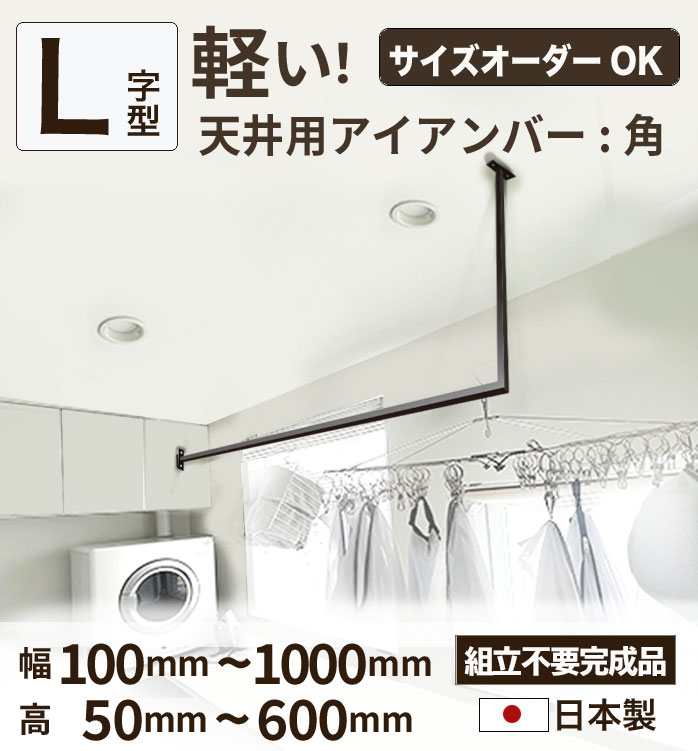 楽天市場】【1000円OFFクーポン/11日まで】【F字型】 アイアンバー 天井用アイアンバー 軽い アイアン 室内物干し 角パイプ 天井吊り下げ  日本製 物干し ランドリーバー 物干しバー 長い 室内洗濯物干し 洗濯 オーダー 室内 洗濯干し ハンギングバー おしゃれ 軽量 ...