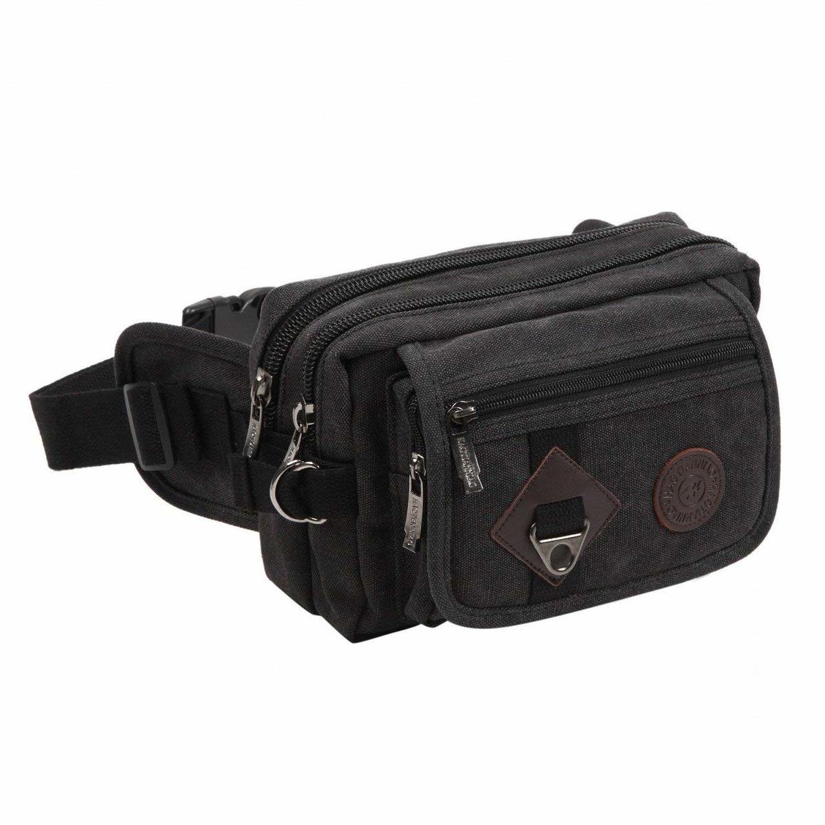 楽天市場 ウエストバッグ ヒップバッグ メンズ レディース バイク ウエストポーチ 大容量 多機能 6ポケット アウトドア 登山 釣り 全4色 ブラック モノライフ 楽天市場店