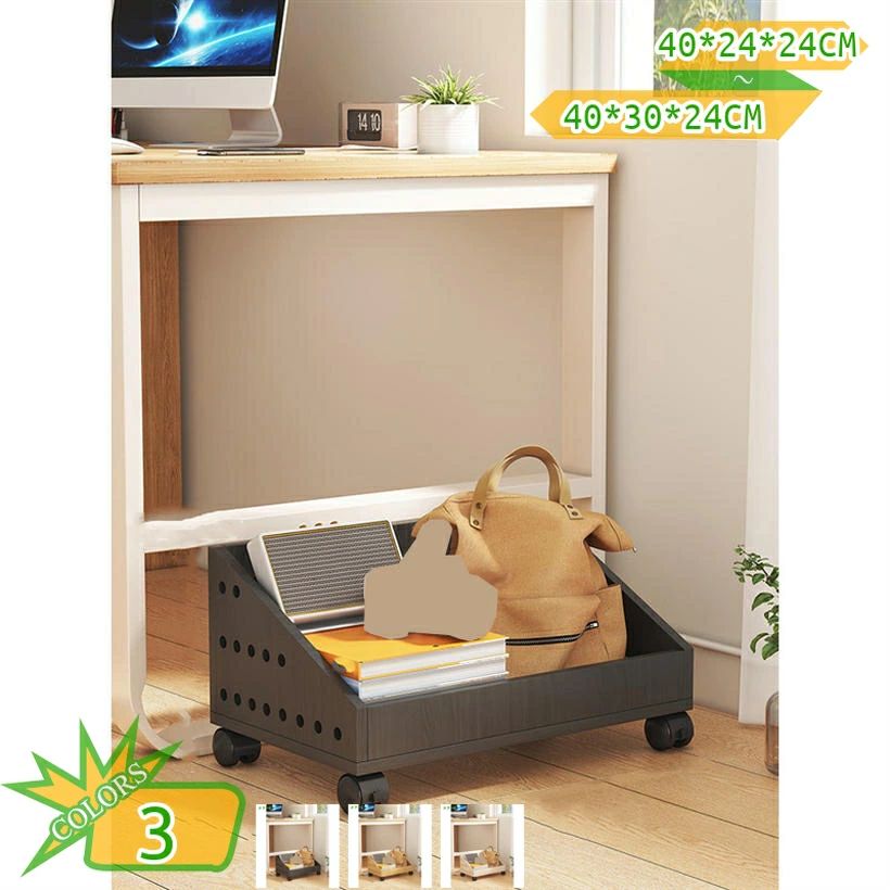 デスクワゴン 1段 キャスター付き 収納棚 サイドデスク オフィス収納 サイドワゴン 組立品 本棚 書類棚 ブックシェルフ ブックスタンド スリム ファイル 本立て 教科書 漫画 雑誌収納 学校/オフィス用 耐久性 多目的|モノリスプラス