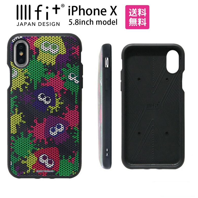 楽天市場 スプラトゥーン Iiiifit イーフィット Iphone X 5 8インチモデル対応 イカ ドット アイフォンx Iphonex インク 耐衝撃 ストラップホール付き スマホカバー ケース かわいい スマホケース キャラクター ハード Xs Iphonexs アイフォンxs ハードケース カバー