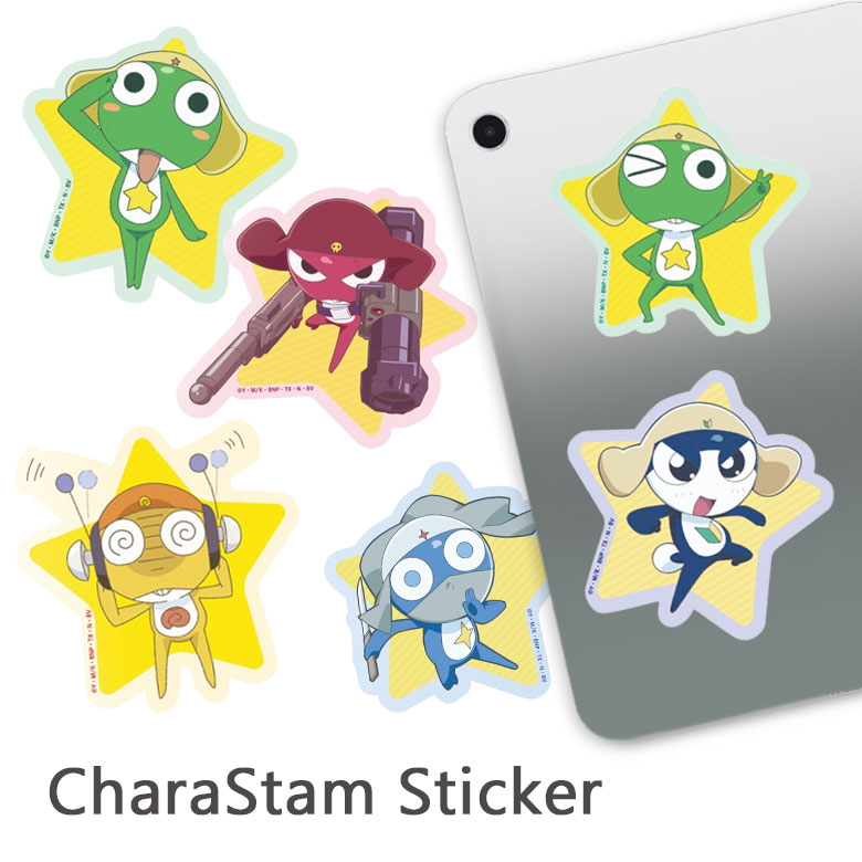 (10%OFFクーポン〜10日まで) ケロロ軍曹 キャラスタムステッカー 3枚セット シールセット デコレーション ステッカー ロゴ キャラクター グッズ 雑貨 シール ステッカーセット かわいい 耐水画像