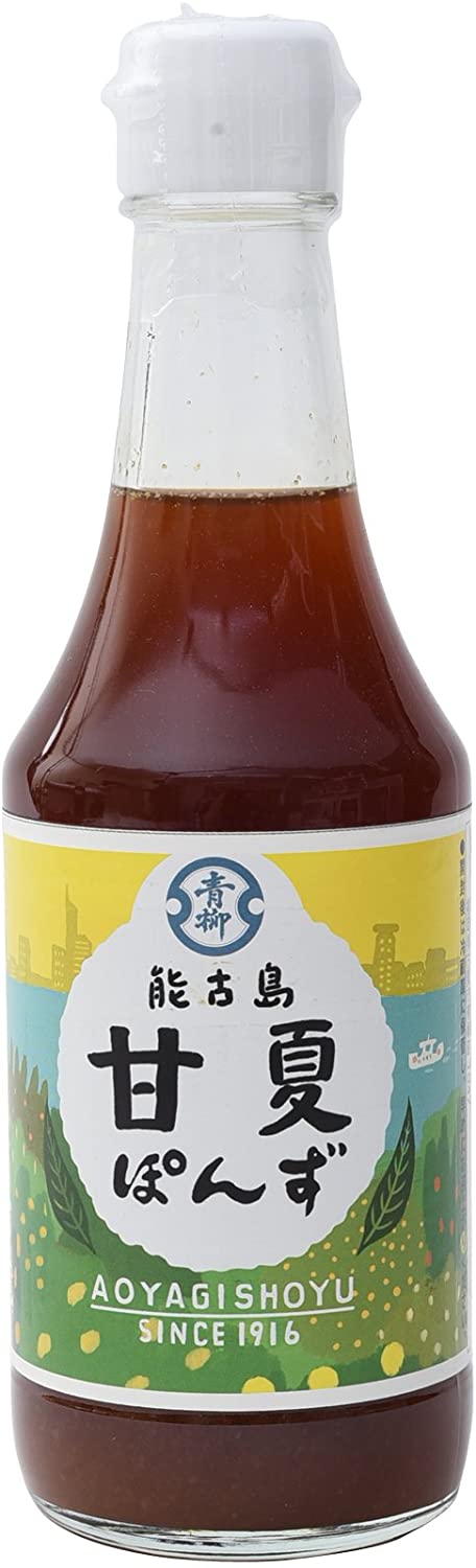 303円 信用 青柳醤油 能古島 甘夏ぽんず 300ml 博多 醤油 濃口 甘口 老舗 九州 福岡 うすくち 淡口