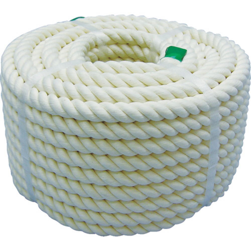 ユタカ　PEカラーロープ ドラム巻 ホワイト 12mm×100m PEカラーロープドラム巻 ユタカメイク PEロープ 【通販モノタロウ】
