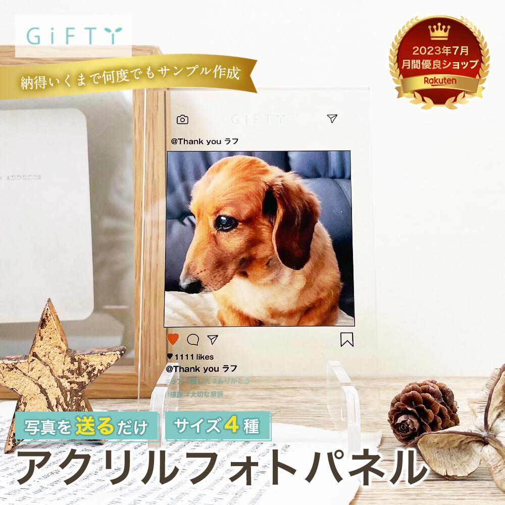 誕生日 名入れ 写真入り アクリルフォトパネル カップル ペット 犬 猫 恋人 家族 プレゼント ギフト メモリアル 思い出 保存 インテリア【a01】