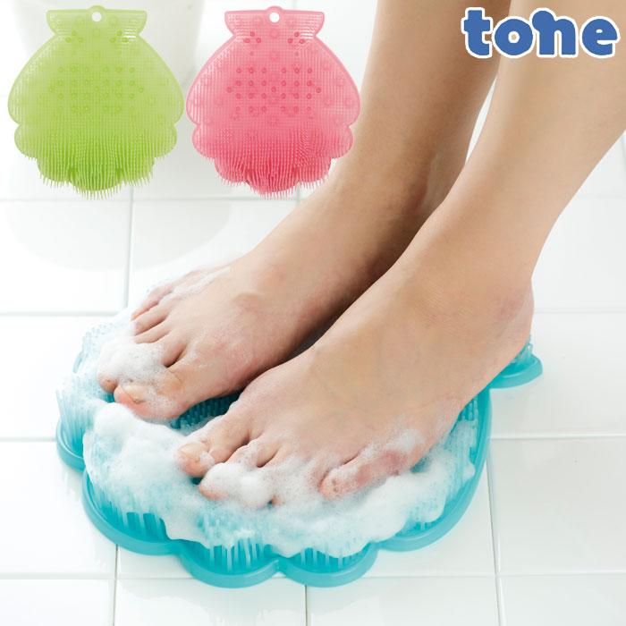 フットブラシ 足洗いマット 足洗い 抗菌 シェル フットケア レディース メンズ Tone トーン ブルー グリーン ピンク 足裏 マッサージ 臭いケア 角質ケア 足 足裏ケア マッサージグッズ お風呂 角質ケアブラシ ボディケア Educaps Com Br