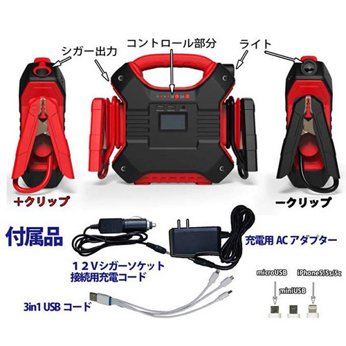 送料無料 マルチジャンプスターター 12v 24v車コスト エンジンスターター mah エンジンスターター モバイルバッテリー パソコン スマホ Iphone Ipad 丸薬 Kindleなどへ急速充電 スマホ充電 携帯充電 防災グッズ 防災用品 非常用 災害用 アウトドア 車の中に備える