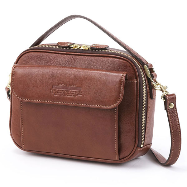 【ポイント10倍】LuggageAOKI 青木鞄 Lugard NEVADA ラガードネバダ ミニ ショルダーバッグ ハンドル付き 日本製 本革 ブラウン 5119-50