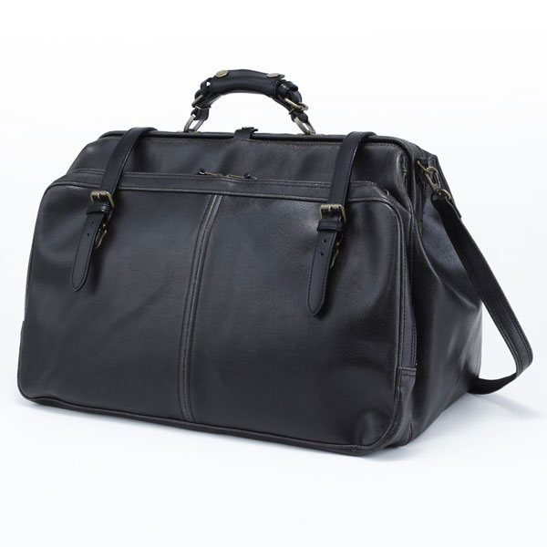 【尖んがり10倍】木和田 Retro レトロ 2way ボストンバッグ 旅行御徒面子 ショルダーバッグ 2御部屋 口金式 ジョンフォスターダレス式 日本製 黒いこと 1484-BK
