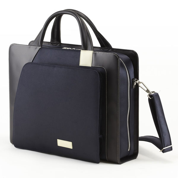 【ポイント10倍】Aaron Irvin アーロン・アーヴィン Microfiber Business アウトポケット シングルジップ マイクロファイバー 2way ビジネスブリーフケース ショルダーバッグ ネイビー AA-SZP-NV｜Detailsbymonosapiens支店
