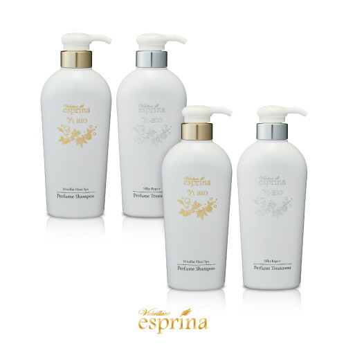 送料無料対象 ＜濃密炭酸 本品 500ml 4本セット＞ エスプリーナ 美BIO 濃密炭酸 シャンプー2本 & シルキーリペアトリートメント2本 テレビショッピング