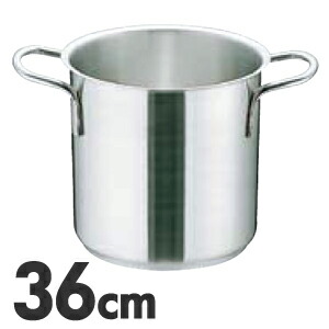 MuranoInduction ムラノ 感応作用 IH相応う 18-8ステンレス鋼 寸胴鍋 蓋無 36糎 キッチン用品・食器・調理器具-鍋・フライパン-寸胴