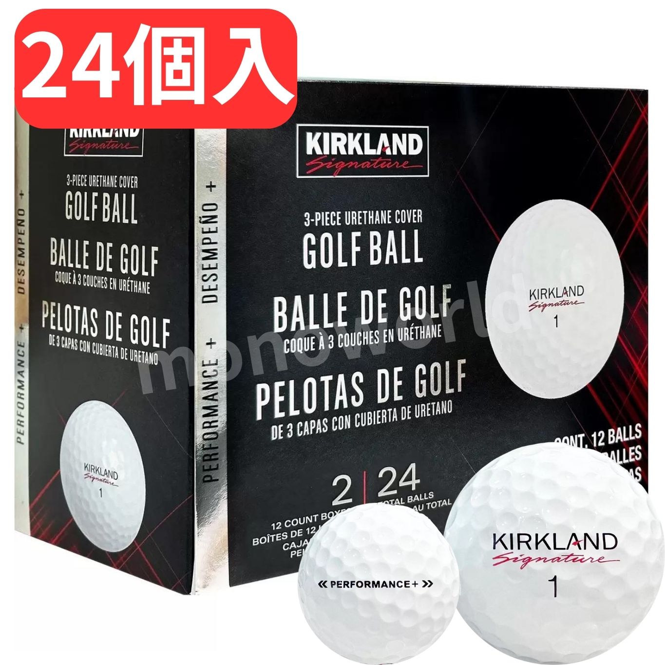 KIRKLAND - 【ゴルフボール　コストコ　カークランドシグネチャーゴルフ　3ピース構造　24球】 コストコ カークランドシグネチャー 3ピースゴルフボール