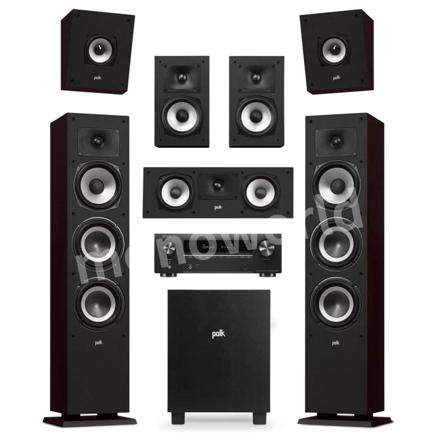 希少 DENON AVサラウンドアンプ　スピーカー７点セット　5.1 楽天市場】デノン アンプAVRX1700HK × ポーク 5.1.2ch
