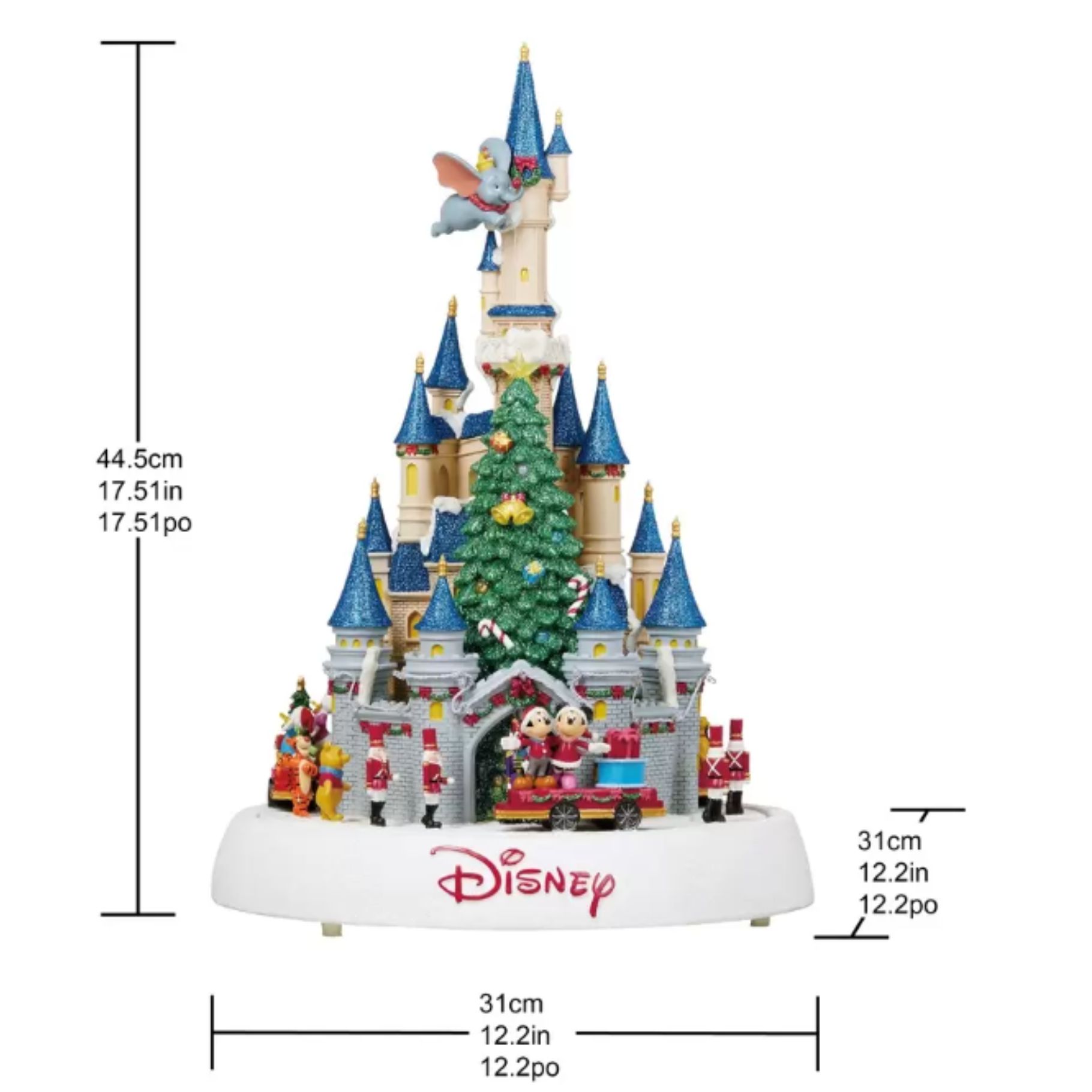 【美品】ディズニー クリスマス センターピースパレード　クリスマスツリー ディズニー センターピース パレードシーン オルゴール クリスマス