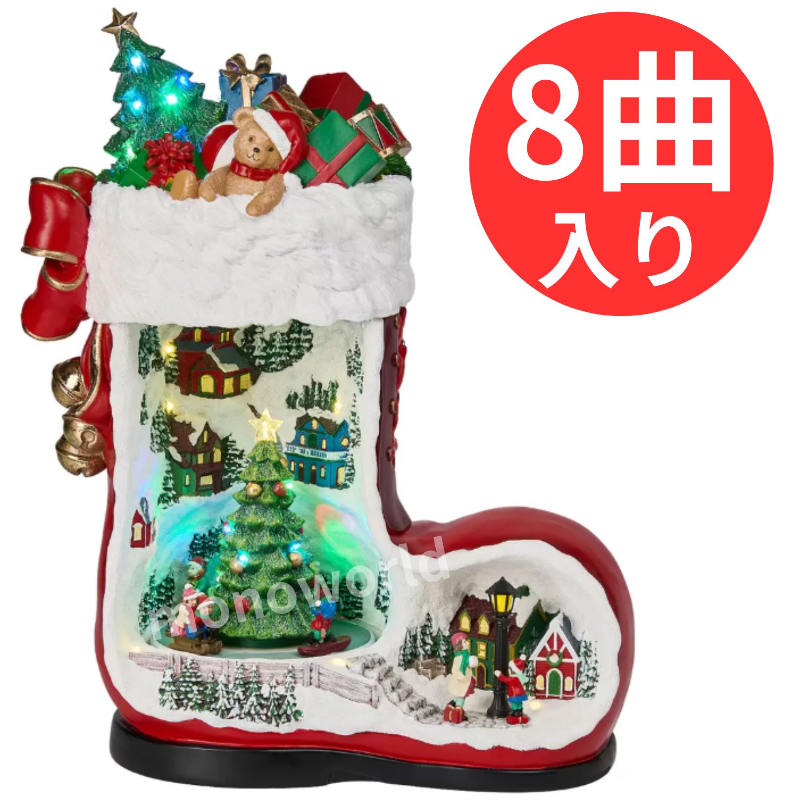 コストコクリスマス　ブーツ型 •レトロTV 2点　置き物 コストコクリスマス ブーツ型 •レトロTV 2点 置き物