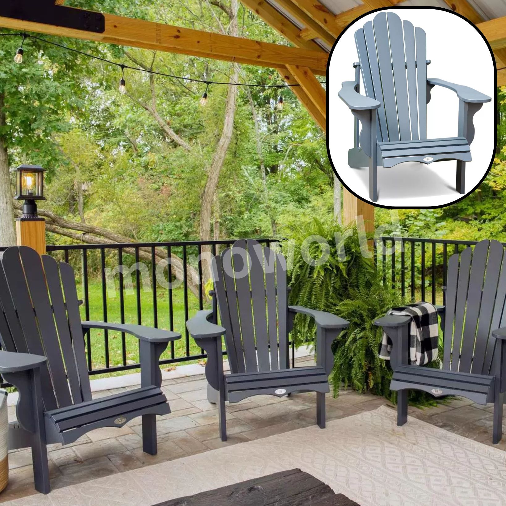アディロンダックチェア レジャーライン グレー アウトドア レジャー サウナ アディロンダックチェア プラスチック製 グレー アウトドア レジャー