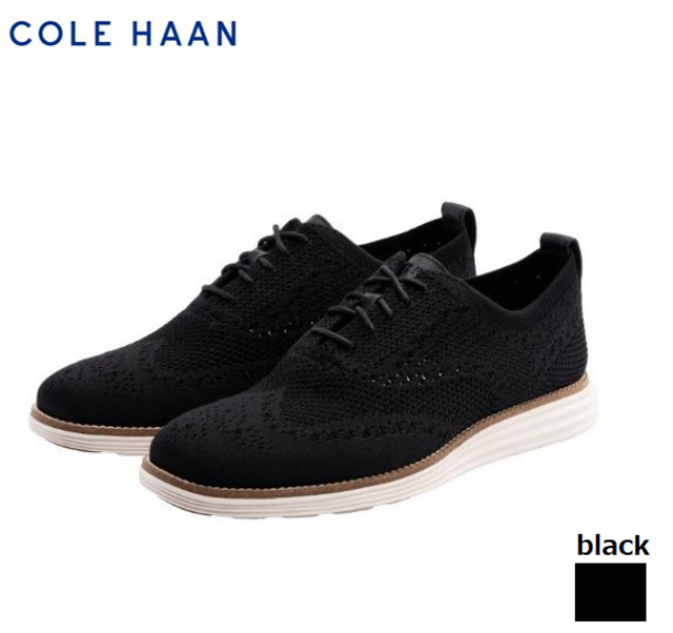 格安saleスタート Haan オックスフォードシューズ ニット素材 ドレス ビジネスシューズ 靴 黒 Cole ウィングティップ メンズ スティッチライト 15時までにご注文確定で当日発送 ブラック Black Ivory コールハーン Stitchlite Shoes Oxfords Wingtip Menｓshoes