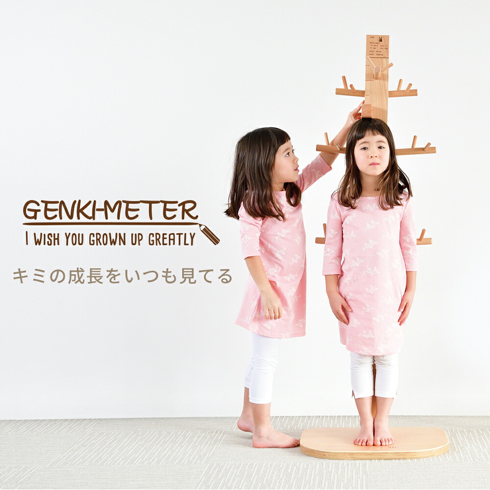 ホップル ゲンキメーター 自然的 身の丈計 木製極点ハンガー HoppL GENKI-METER キッズハンガー 【製造会社1年引きうける】