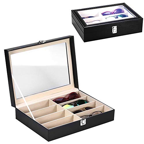 キッチン用品 食器 調理器具 その他 中古 展示ケース メガネ収納ケース 収納 コレクション ボックス サングラス収納 メガネ メガネ8本用 Salinr コレクションケース 高級感 多機能収納 小物入れ 軽量 携帯 おしゃれ ディスプレイ Ryce Co Ke
