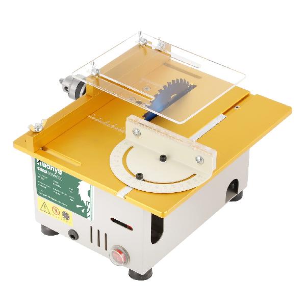 電動ミニテーブルソー 木材切削 研磨機 木工DIY工作 切断工具マシン 多機能 切削深さ調整可能 スピード角度調整 多機能デスクトップ