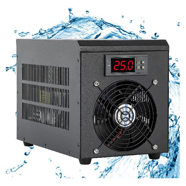 定番 Poafamx 水槽クーラー 15-40℃調整可能 60L 冷却と加熱両用 ウォータークーラー 水冷設備 パイプ付き ウォーターポンプ付き 小型 循環式クーラー デジタル表示 恒温 低ノイズ 省エネルギー 環境保護 水耕栽培 家庭用 水族館 魚屋 養魚場